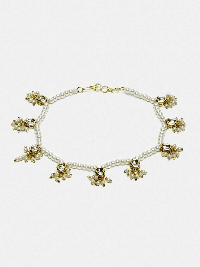 White Oval Anklets (Set Of 2) : RUBYM83