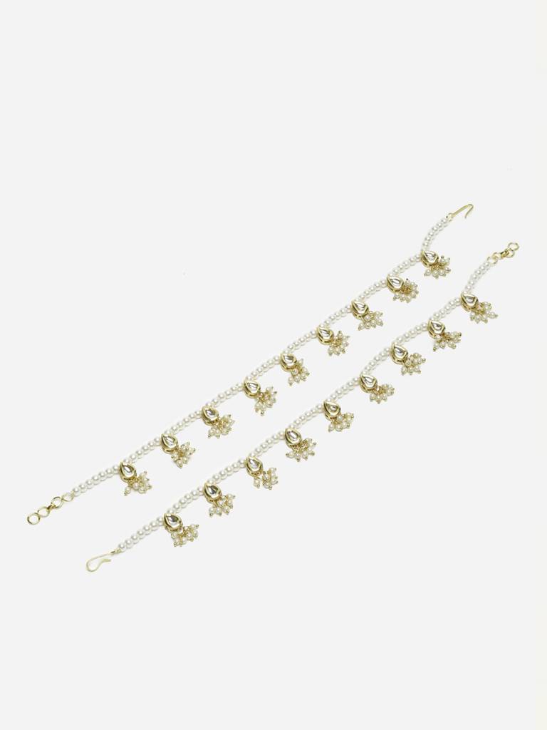 White Anklets (Set Of 2) : RUBYM92