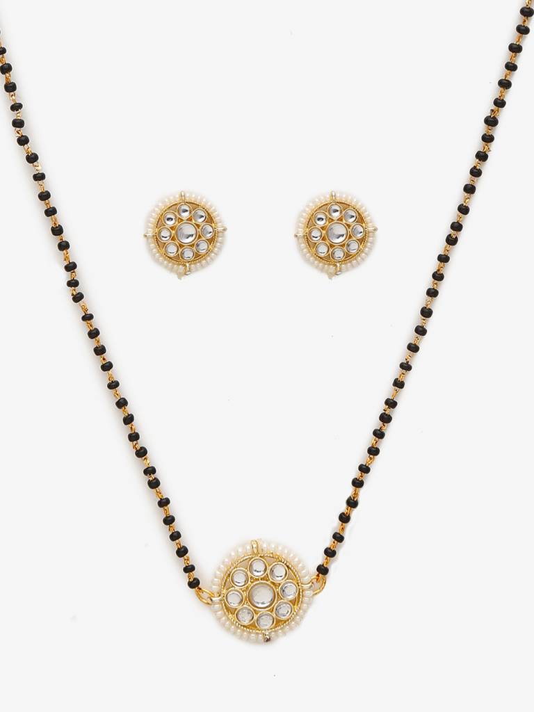Kundan Mangalsutra With Studs : RUBYM001