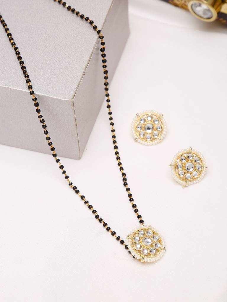 Kundan Mangalsutra With Studs : RUBYM001