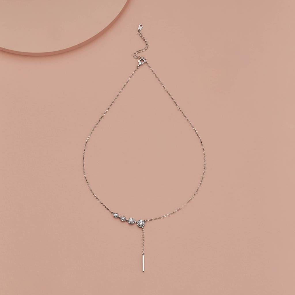 Kushal'S Fashion Jewellery White Rhodium-Plated Party Zircon Trendy Pendants-171264 : 413581