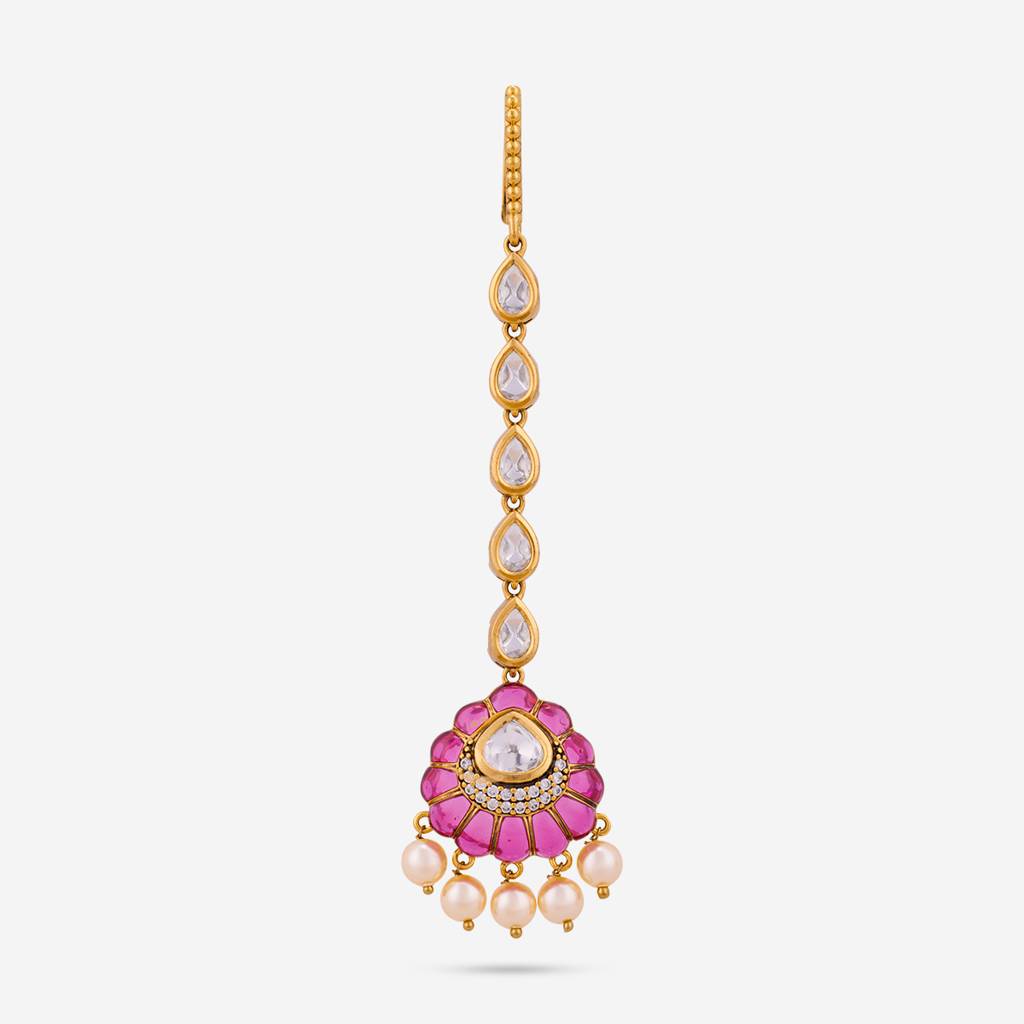 Kushal'S Fashion Jewellery -Plated Ethnic Kundan Maang Tikka -184781 : 441293