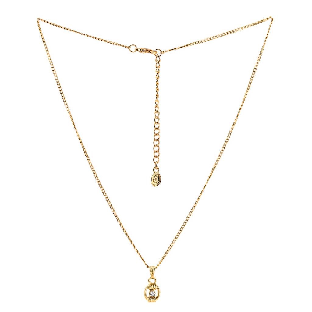 Estele Gold Plated Trendy And Fancy Pendant Set For Women : 9306NKER