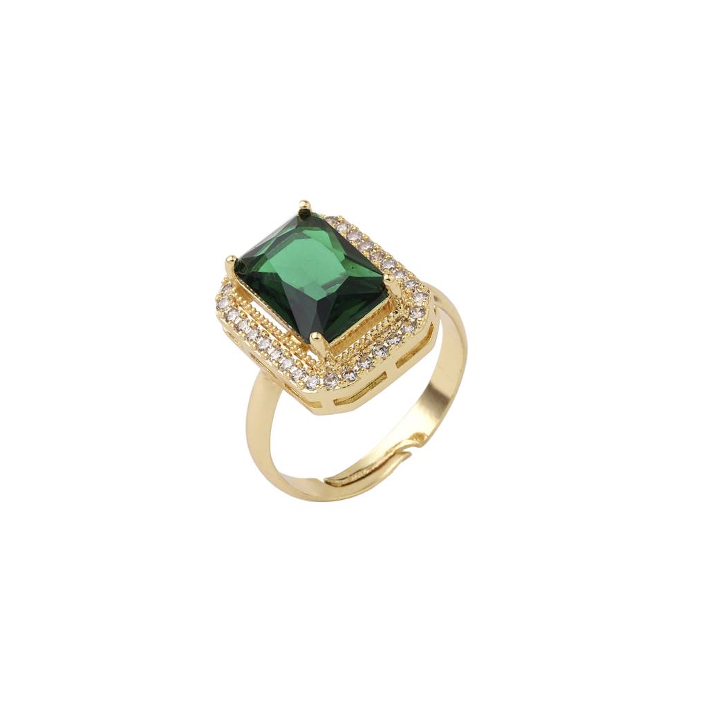 Artemisia Emerald Solitaire Ring : RS11202-G-GRN