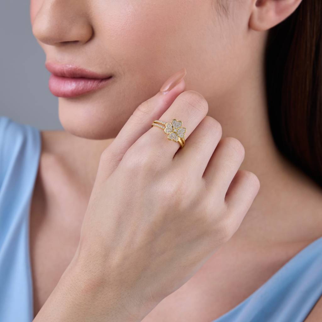 Kushal'S Fashion Jewellery White Gold-Plated Party Trendy Zircon Finger Ring-186802 : 445315