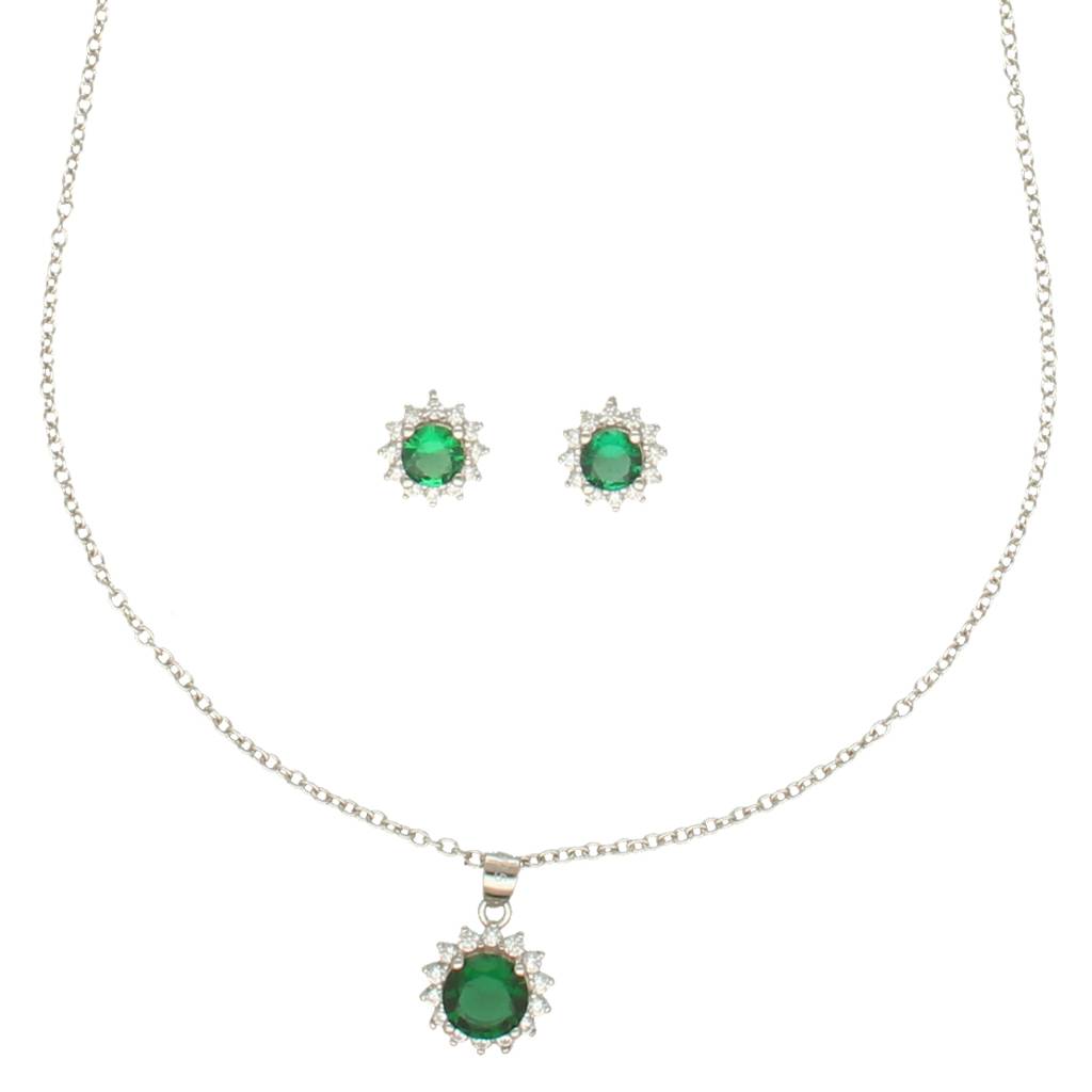 Contemporary 925 Silver Pendant Set : JPAUG-24-012
