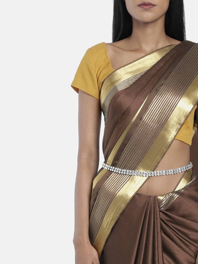 Traditional Adjustable Gold Plated Kundan Waist Belt Kamar Bandh Belly Chain Jewellery Gift For Women-Pf37Bch016 : PF37BCH016RW