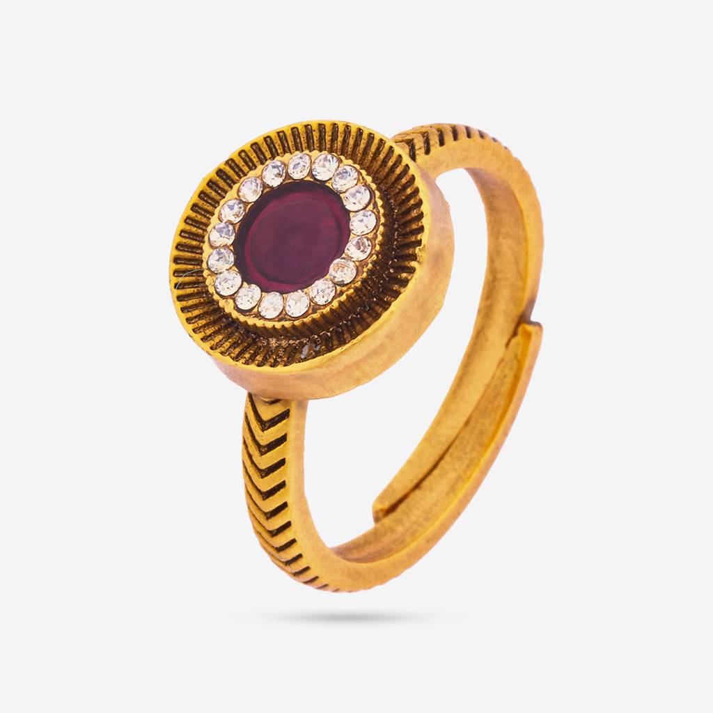 Kushal'S Fashion Jewellery -Plated Ethnic Antique Finger Ring -184955 : 441572