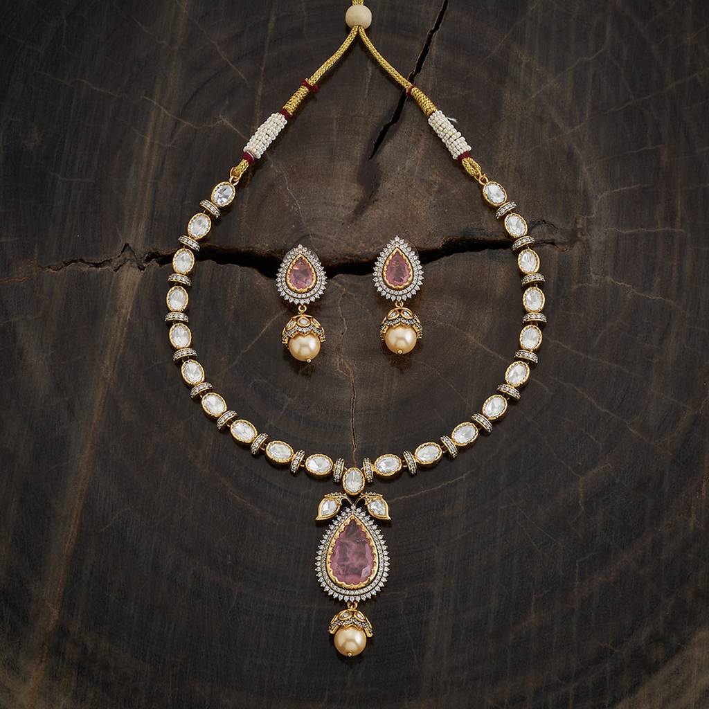 Kushal'S Fashion Jewellery Victorian-Plated Ethnic Kundan Jewellery Set-173036 : 415217