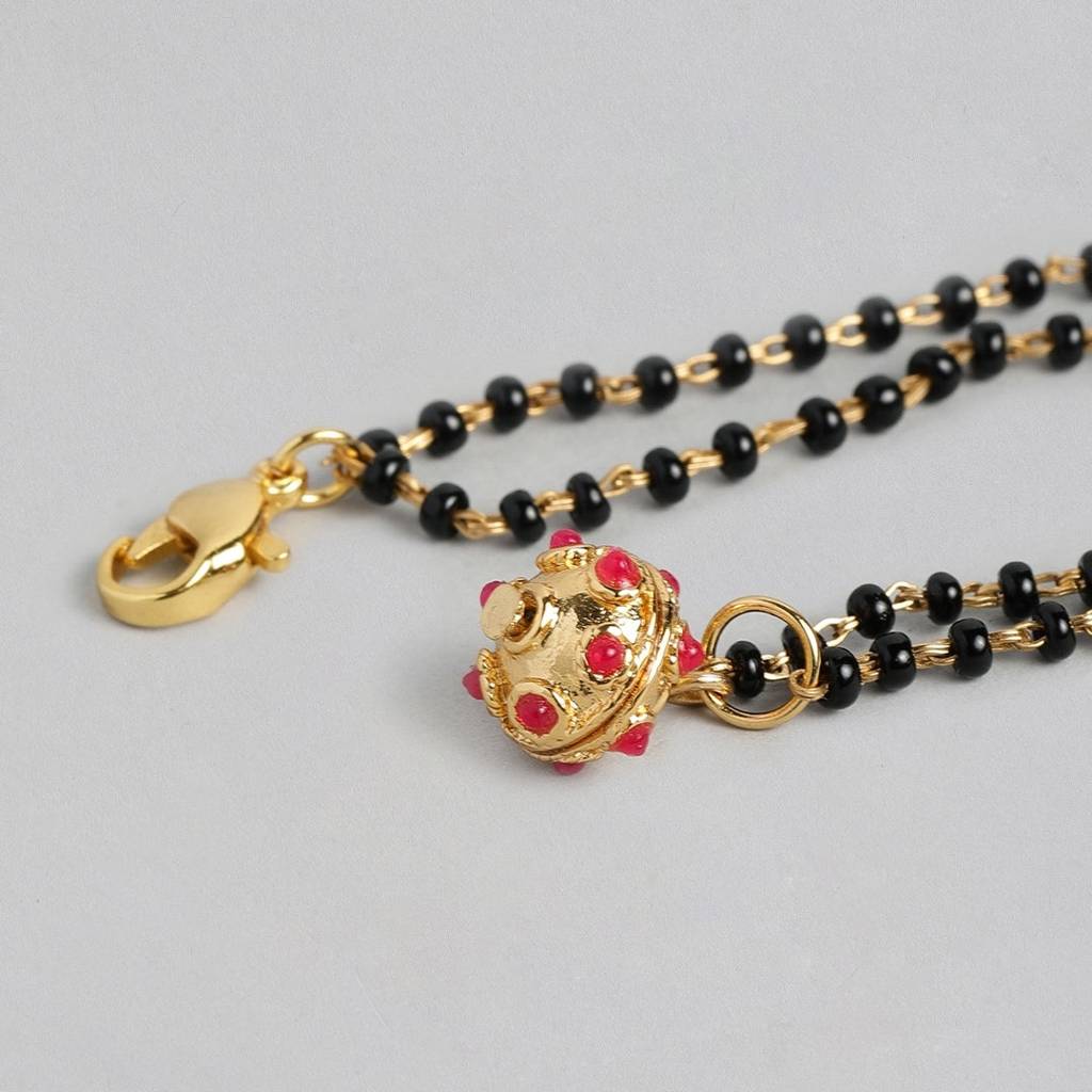 Estele Gold Plated Dazzling Mangalsutra Bracelet For Women : 101932BR