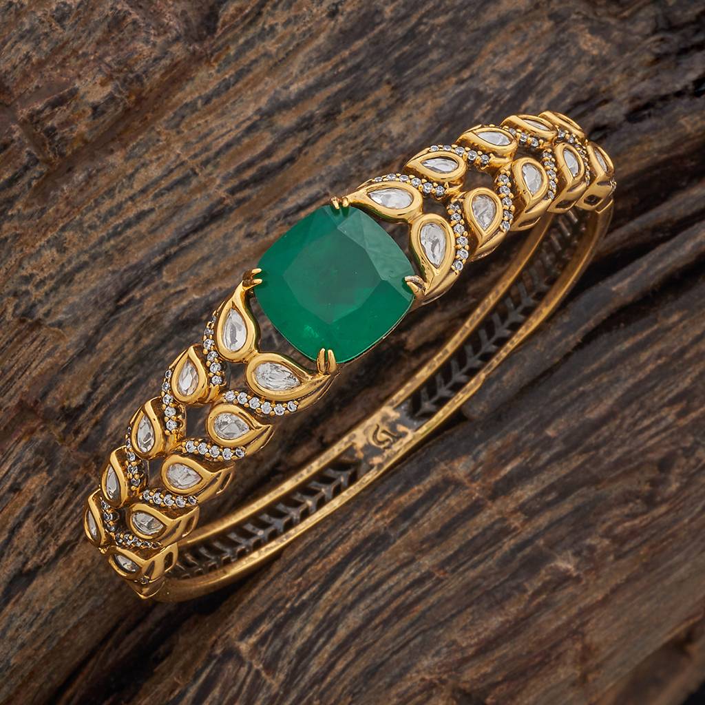 Kushal'S Fashion Jewellery Victorian-Plated Zircon Diamond Studded Bangle-Style Bracelet-178288 : 426937