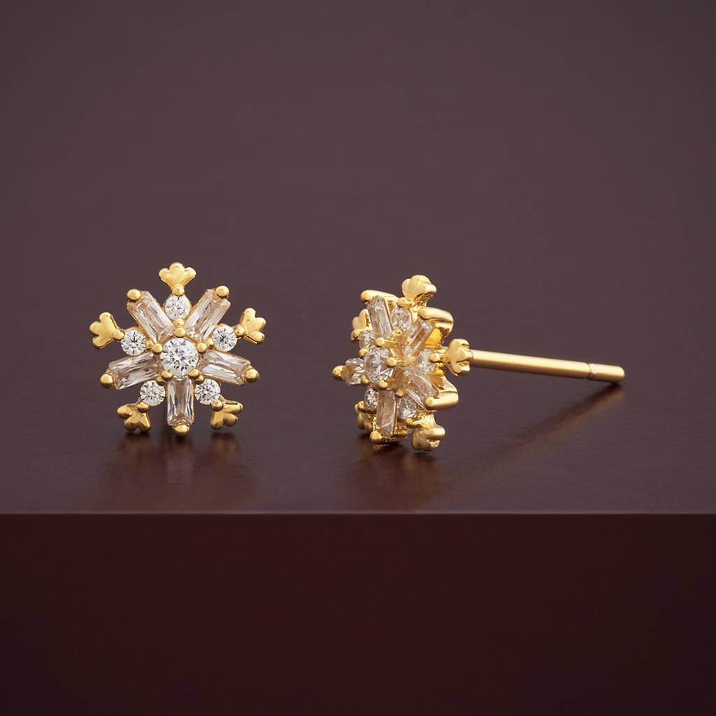 Kushal'S Fashion Jewellery Plated Zircon 92.5 Sterling Silver Studs-183225 : 437580