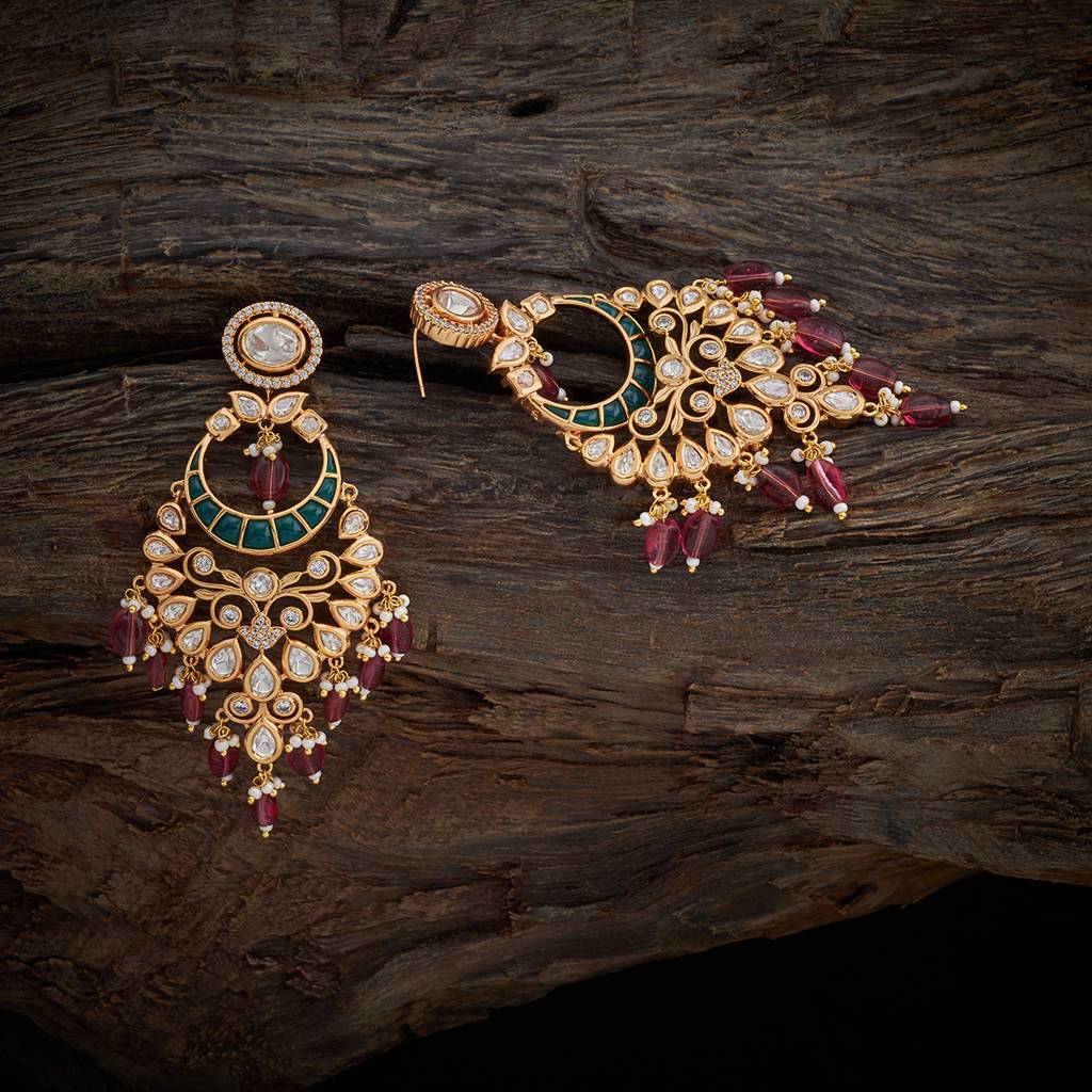 Kushal'S Fashion Jewellery Kundan Earring -164031 : 425716