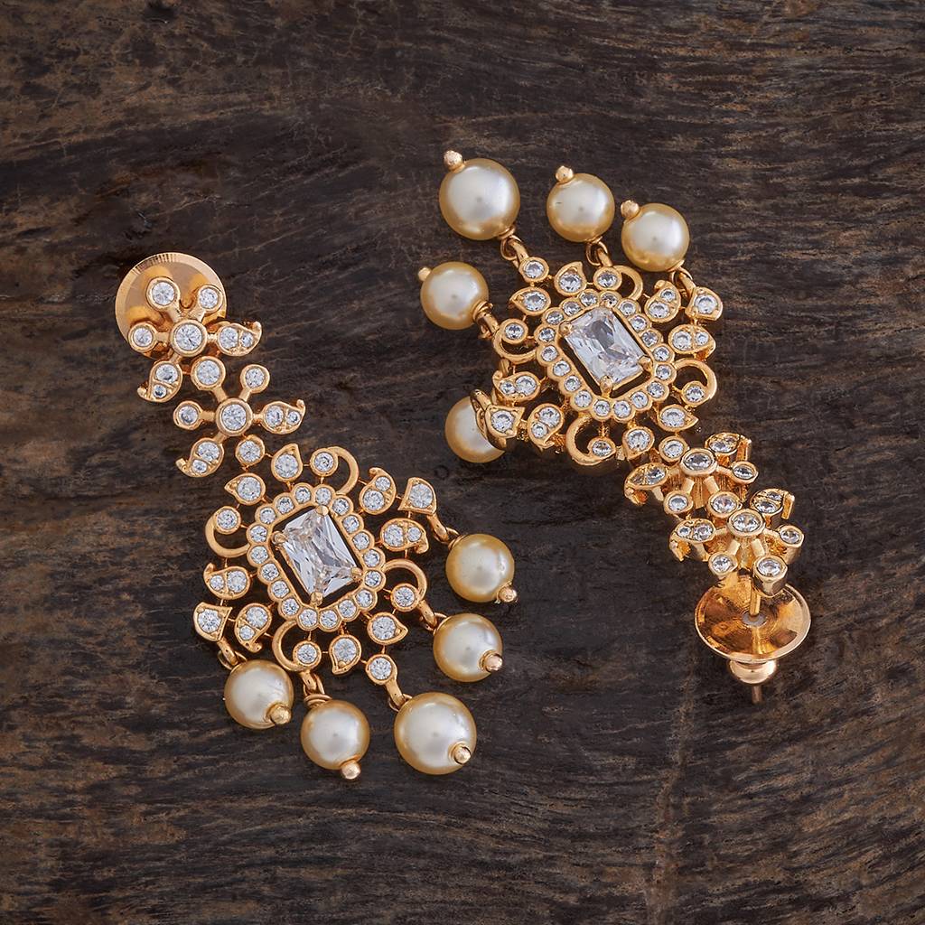 Kushal'S Fashion Jewellery Plated Party Zircon Drop Earrings-175774 : 421357