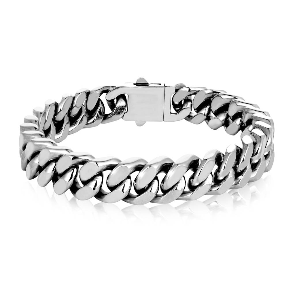 Silver Plated Stainless Steel Metal Openable Fancy Bracelet Stylish Jewellery Gift For Men Boys : PX5SB86