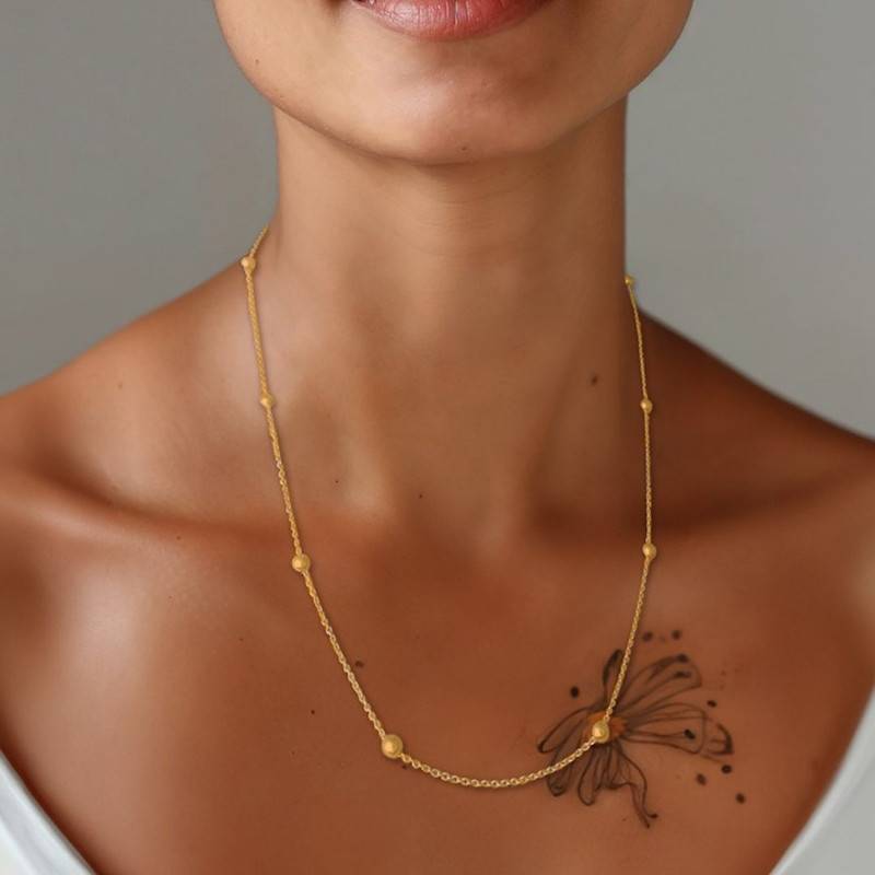 Trisu 925 Sterling Silver Gold-Plated Hope Chain : TSCH-HOP-18-18G-5108
