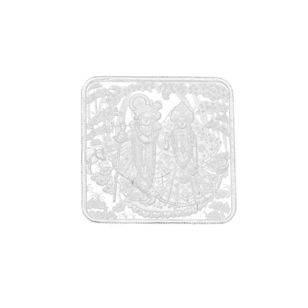 20 Grams Radha Krishna Pure Silver Coin : JPSEP-18-350-20