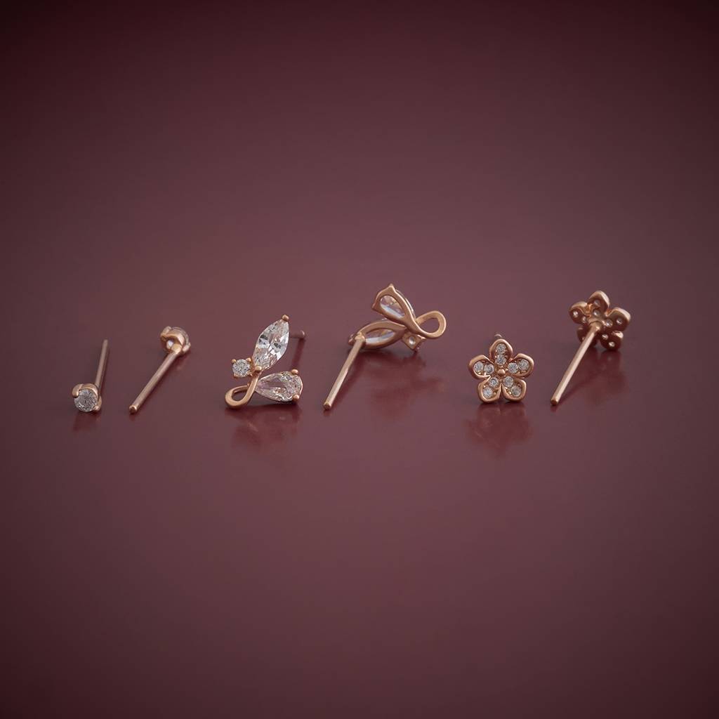 Kushal'S Fashion Jewellery  Plated Party 92.5 Sterling Silver Studs-176562 : 423207