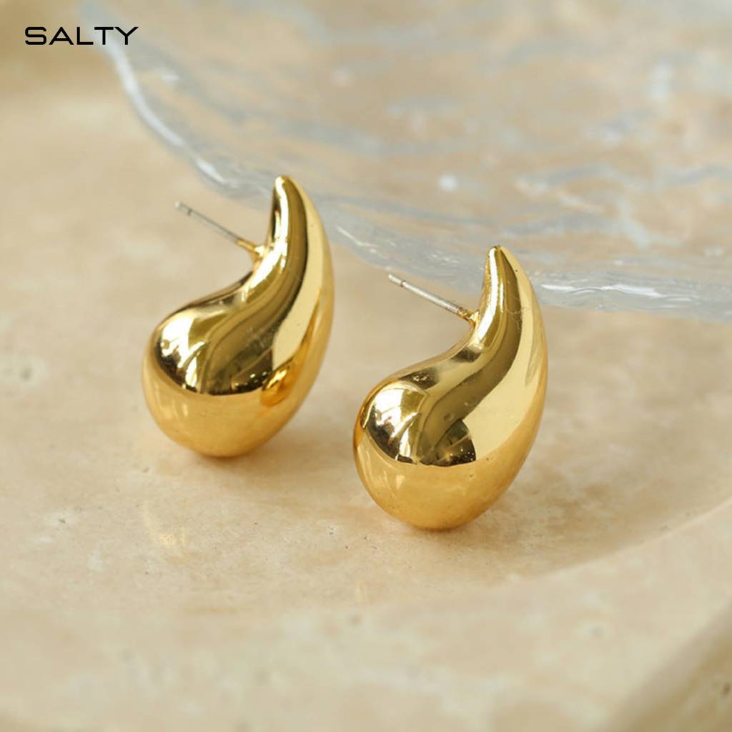 Teardrop Chunky Gold Earrings : ES12221