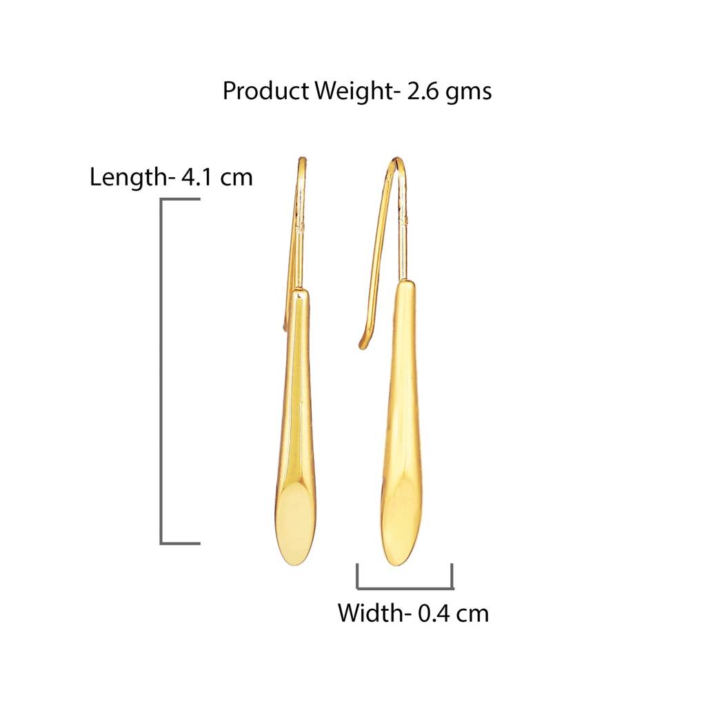 Estele Gold Plated Wand Drop Earrings : 308702ER
