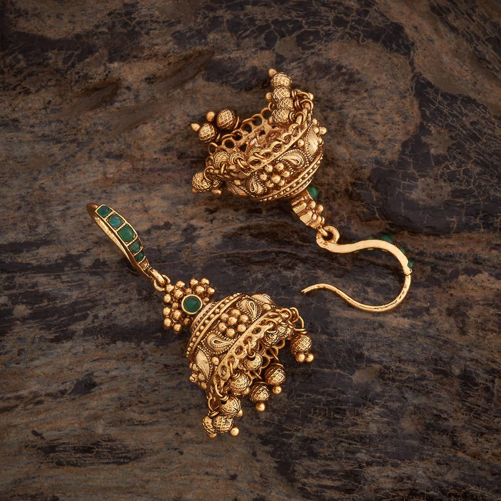 Kushal'S Fashion Jewellery Dome Shaped Jhumkas Earrings-176265 : 422470