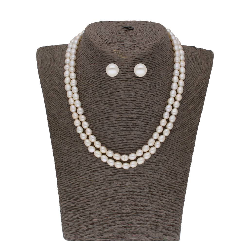 Rabhya 2 Lines Pearl Necklaces : JPFEB-22-189