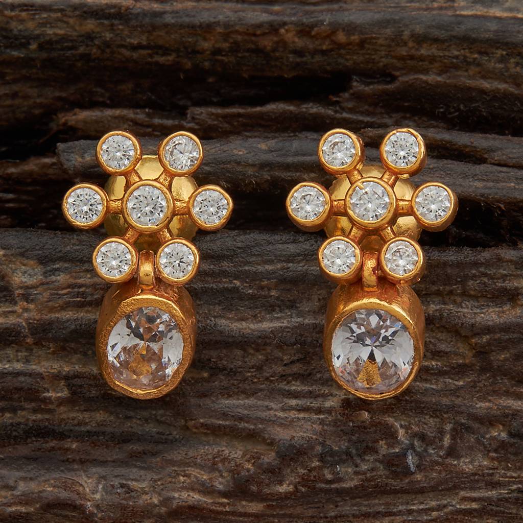 Ethnic Pure Silver Temple Studs-153310 : 393551
