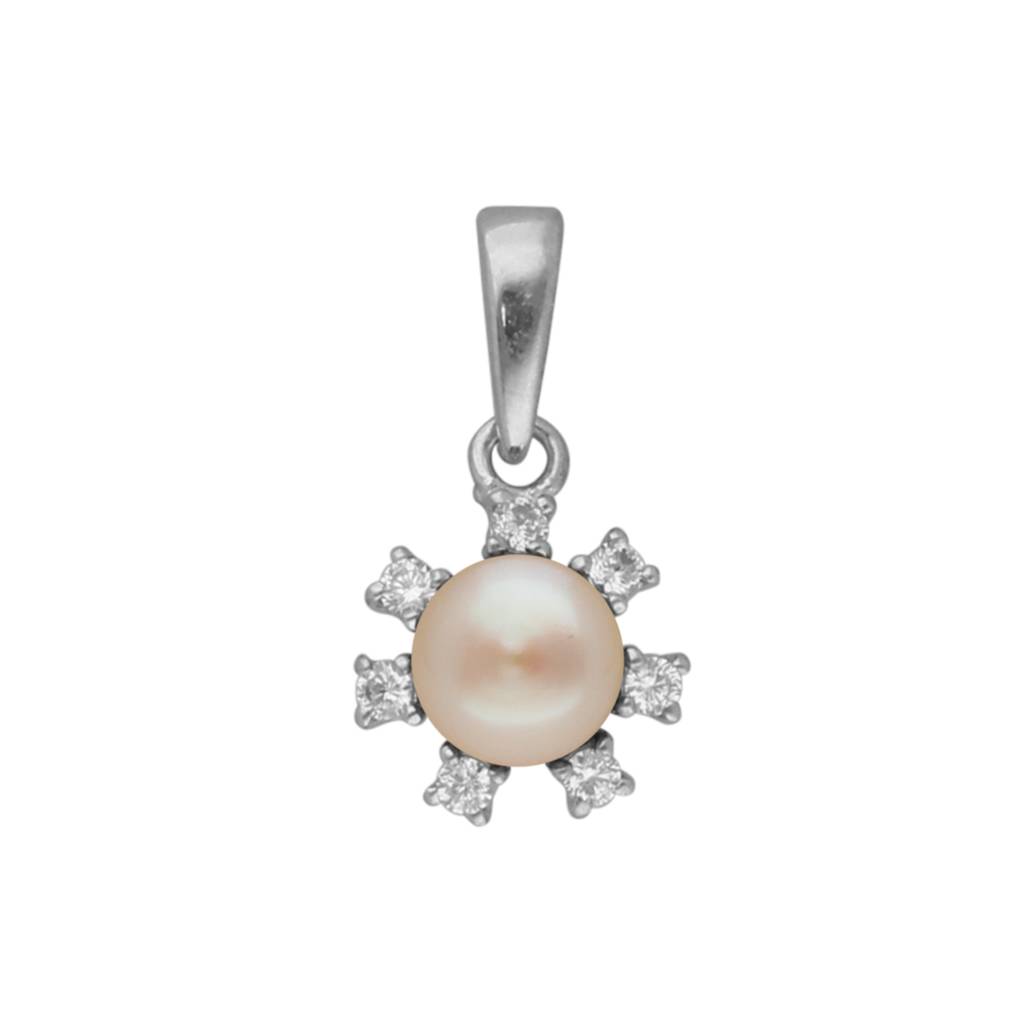 92.5 Sterling Silver Kashvi Simple Pearl Pendant : JPMAY-22-190