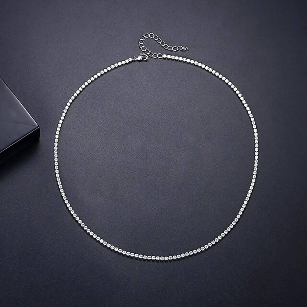 Silver Plated Cubic Zirconia Studded Body Chain Kamarbandh Dress Belly Waist Chain Belt Jewellery For Women & Girls : PX8BCH009S