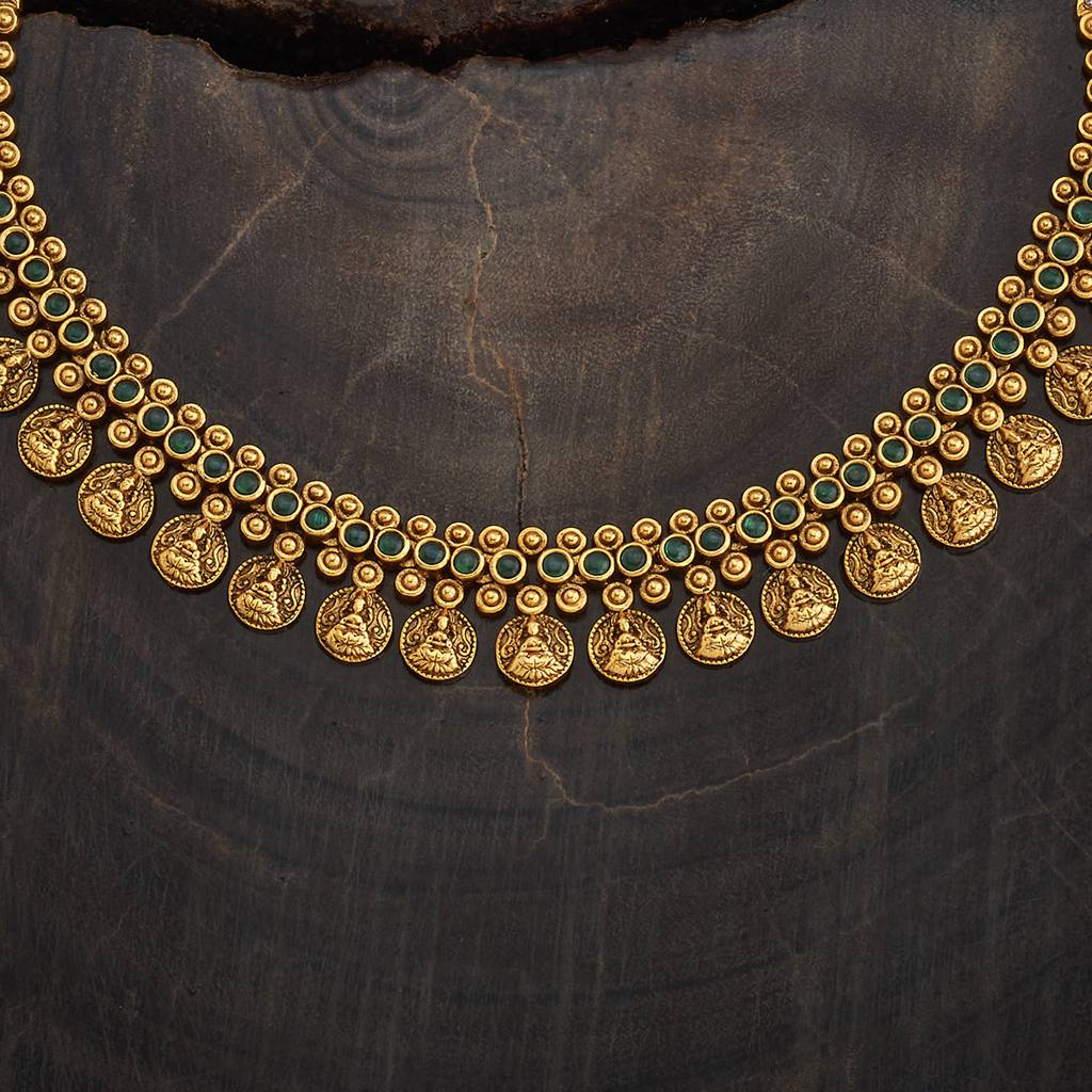 Kushal'S Fashion Jewellery  Plated Ethnic Antique Jewellery Set -181273 : 433410