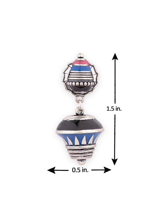 Kalbelia Enameled Tribal Earrings : 8905124131512