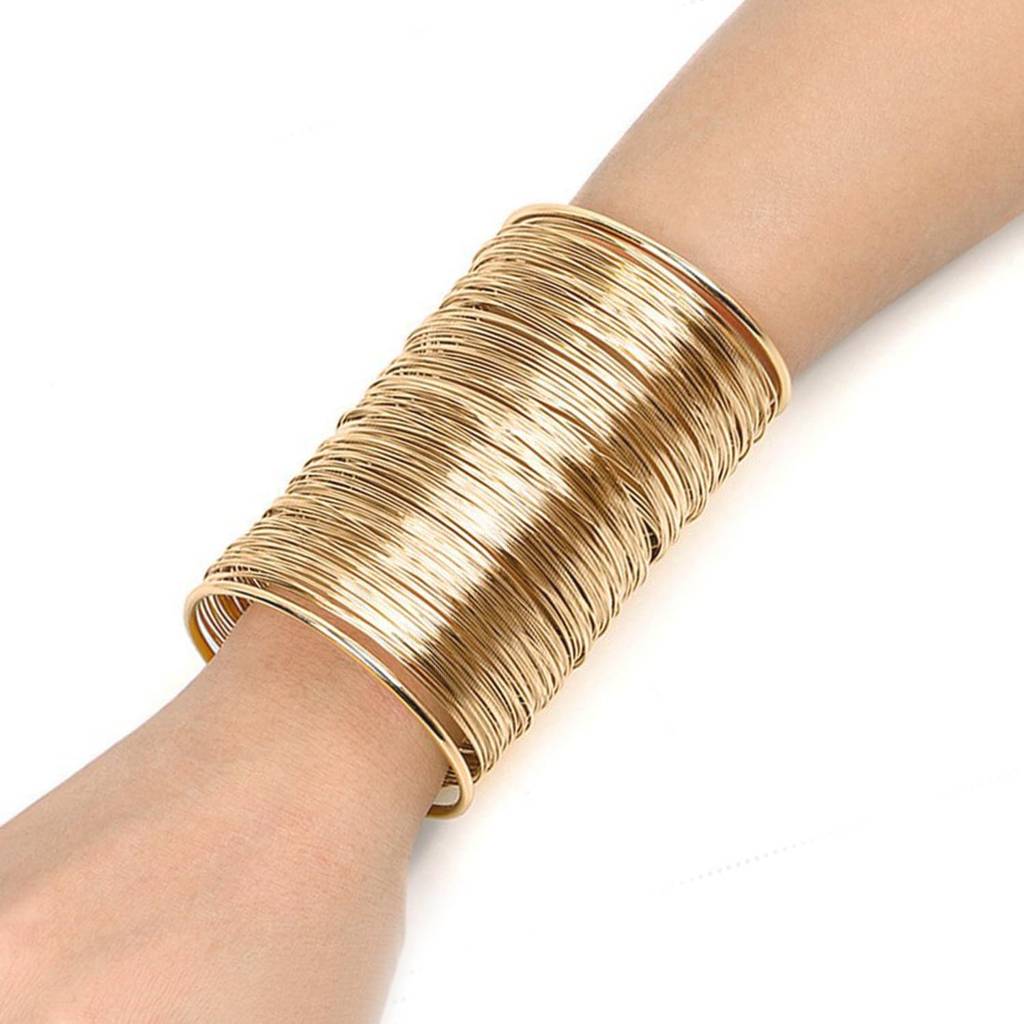 Gold Plated Fancy Adjustable Cuff Bracelet Fashion Jewellery Gift For Women & Girls : PX9BB03
