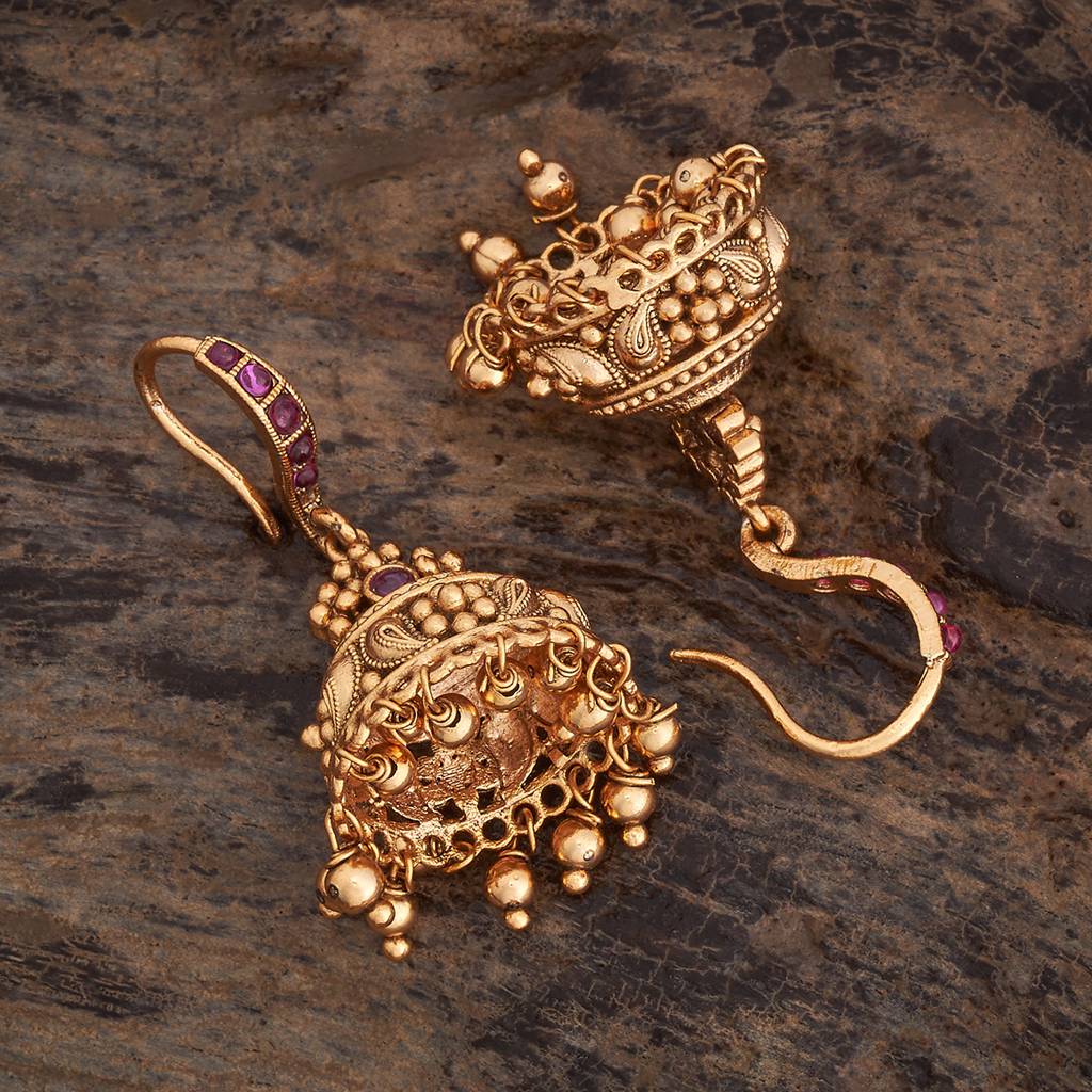 Kushal'S Fashion Jewellery Dome Shaped Jhumkas Earrings-176265 : 422469