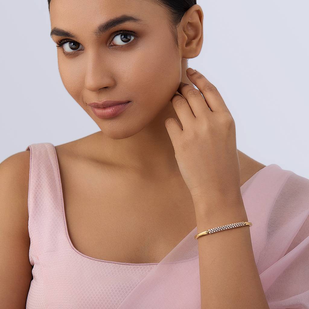Kushal'S Fashion Jewellery Zircon Kada -159941 : 387673