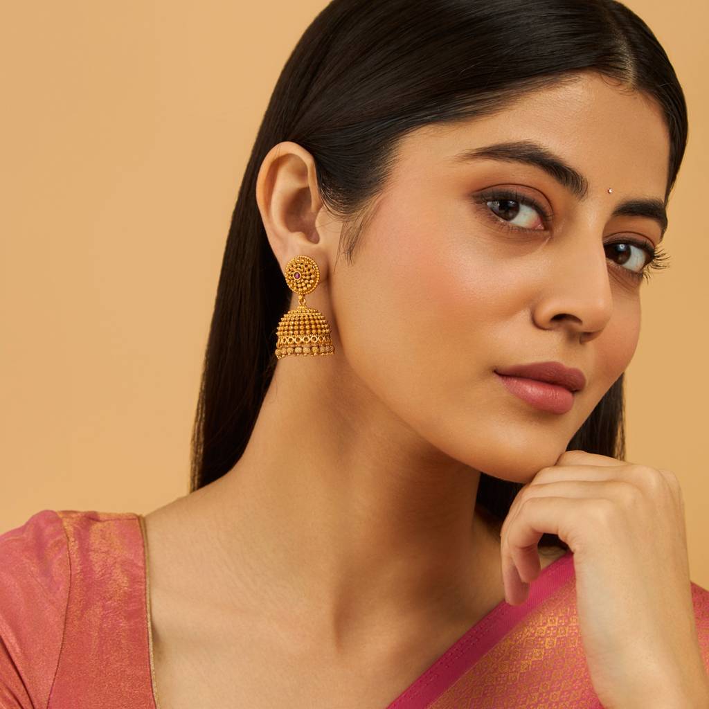 Kushal'S Fashion Jewellery Dome Shaped Jhumkas Earrings-172680 : 413113