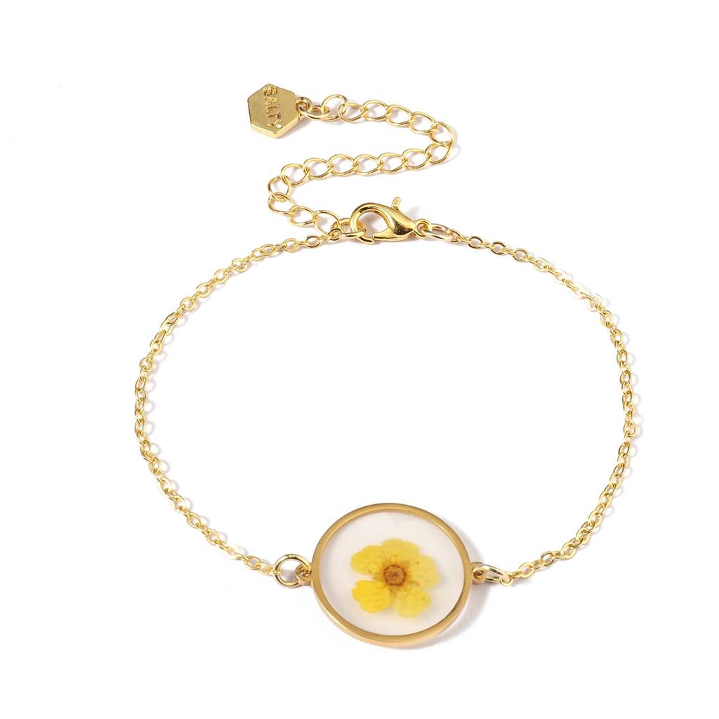 Resin Radiance Gold Bracelet : BS14204-G-YLW