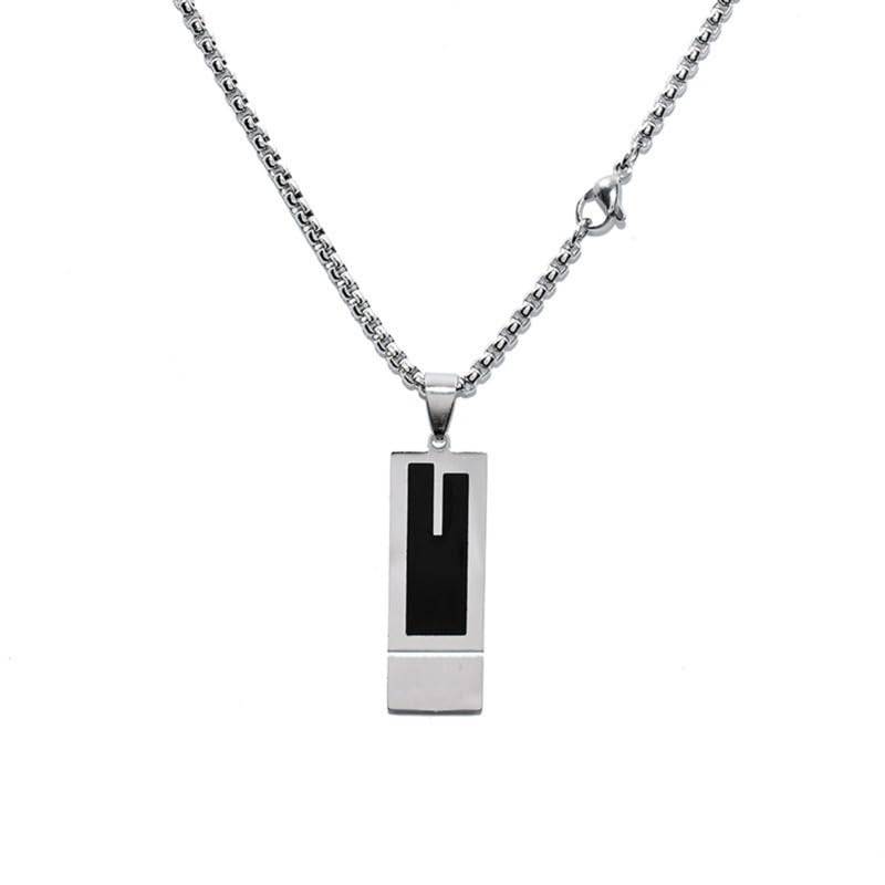 Salty Alpha Noir Black Silver Pendant : MN1S0065