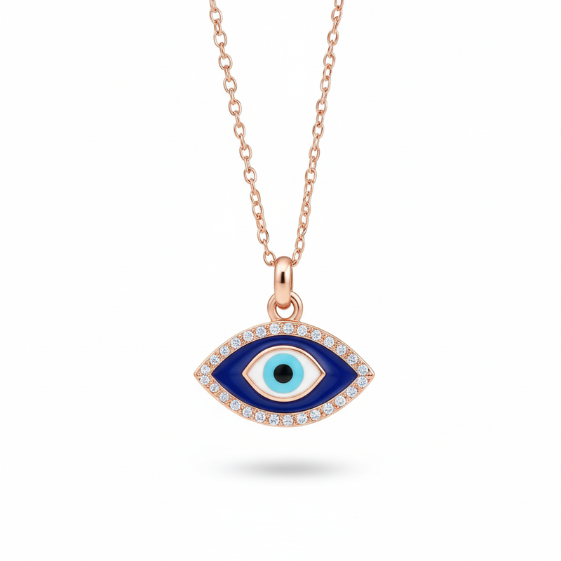 Marquise Evil Eye Moissanite Necklace : TGDPE-2-Y