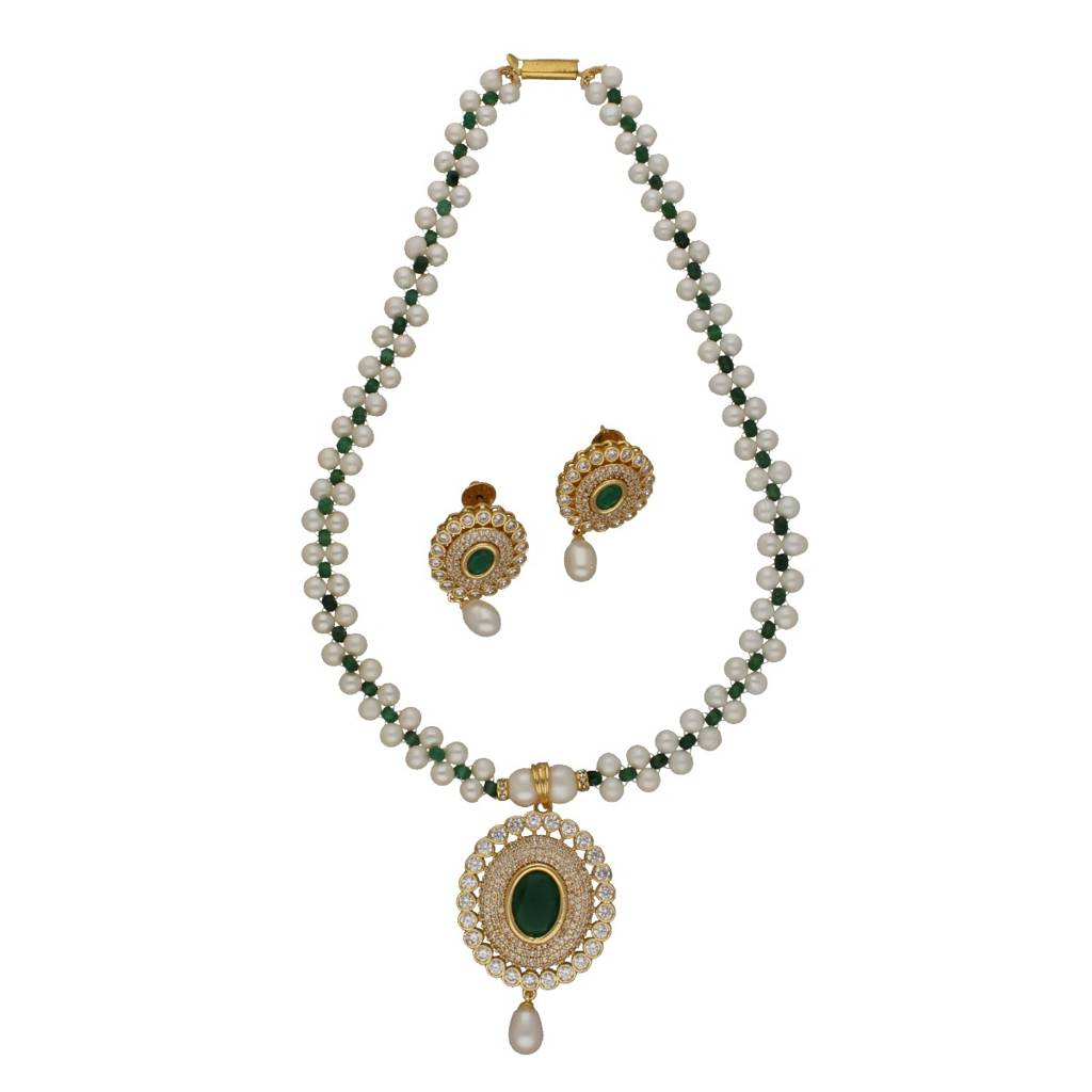 Moonlite Pearl Necklace Set : JPFEB-24-017