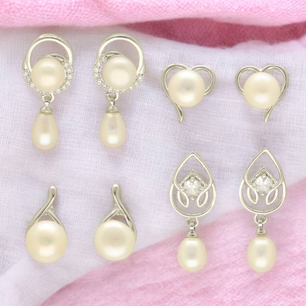 Girik Pearl Earrings Pack 4 : JPD-24-08