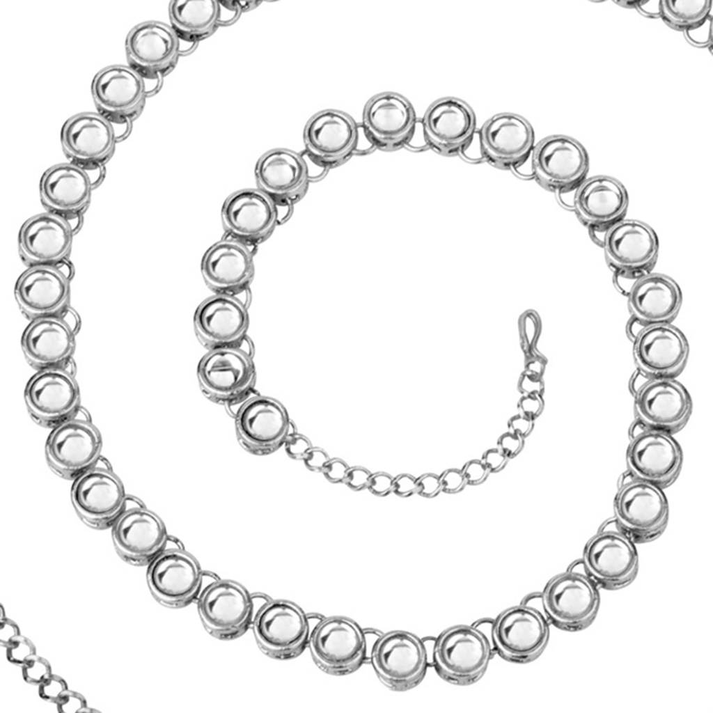 Traditional Jewellery Wedding Bridal Plated Kundan Brass Alloy Waist Belt Kamar Bandh Belly Chain For Women Gir : PF25BCH001RW