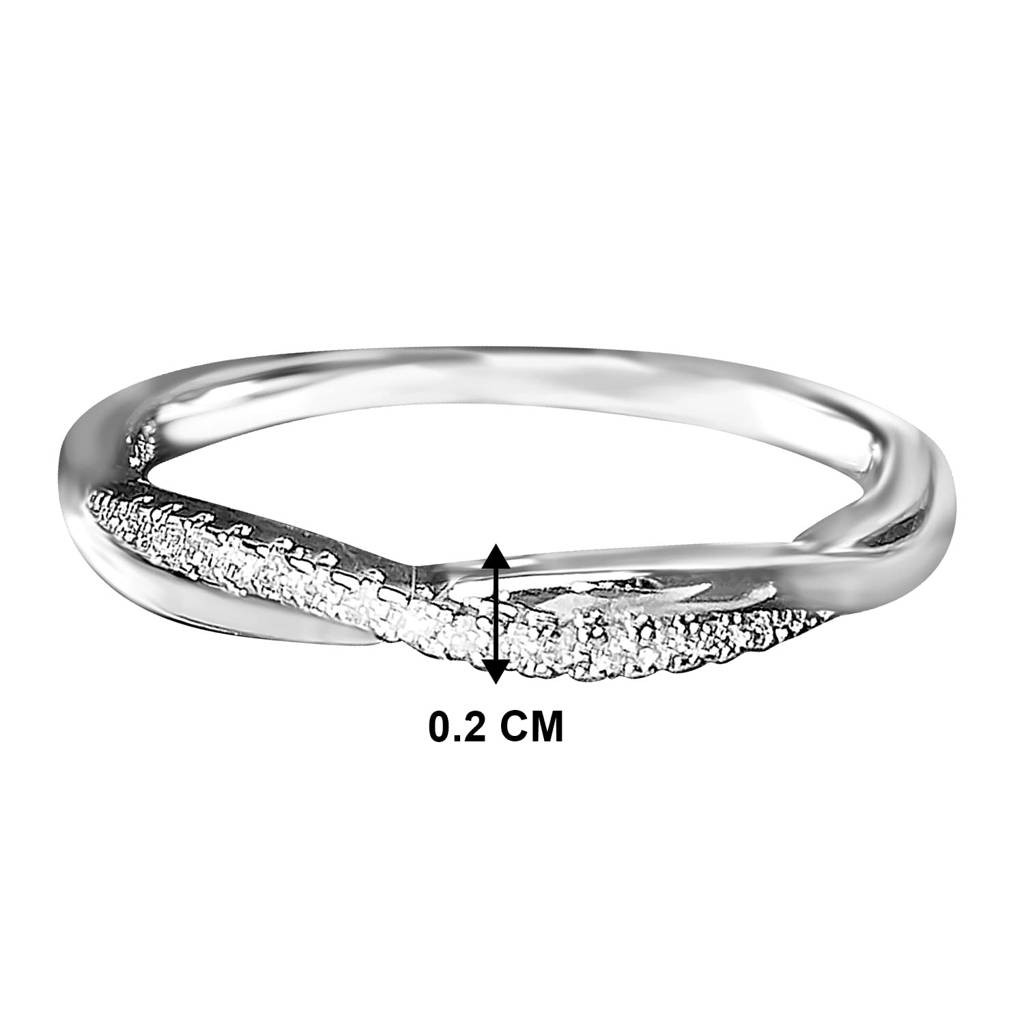 American Diamond Studded Silver Plated Finger Ring Fashion Wear Stylish Jewellery Gift For Girls & Women (Px8R106-7) : PX8R106-7