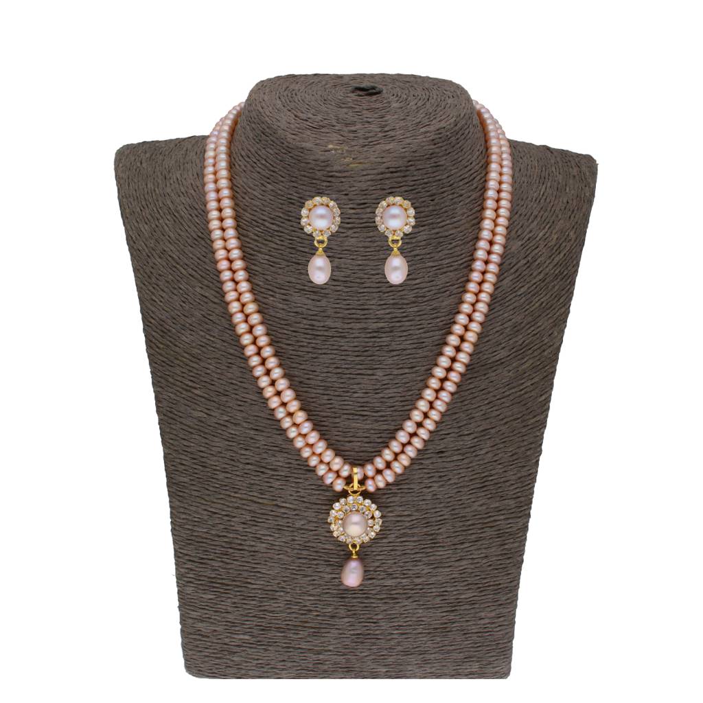 Siddhi 2 Lines Button Pearl Set : JPFEB-22-10