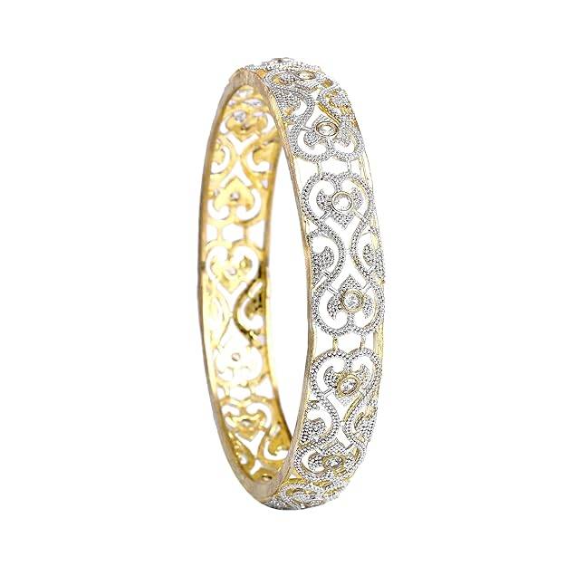 Dual Tone Designer Cutwork Bangles For Women Party & Festive Wear : OSAK002-2TNWE24BANGLE