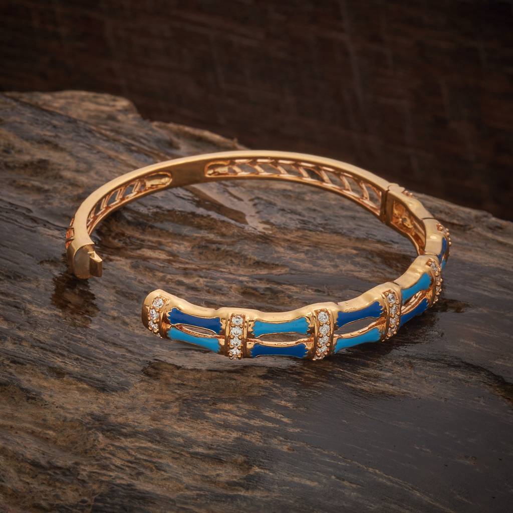 Kushal'S Fashion Jewellery  Gold-Plated Party Zircon Kada-182277 : 445591