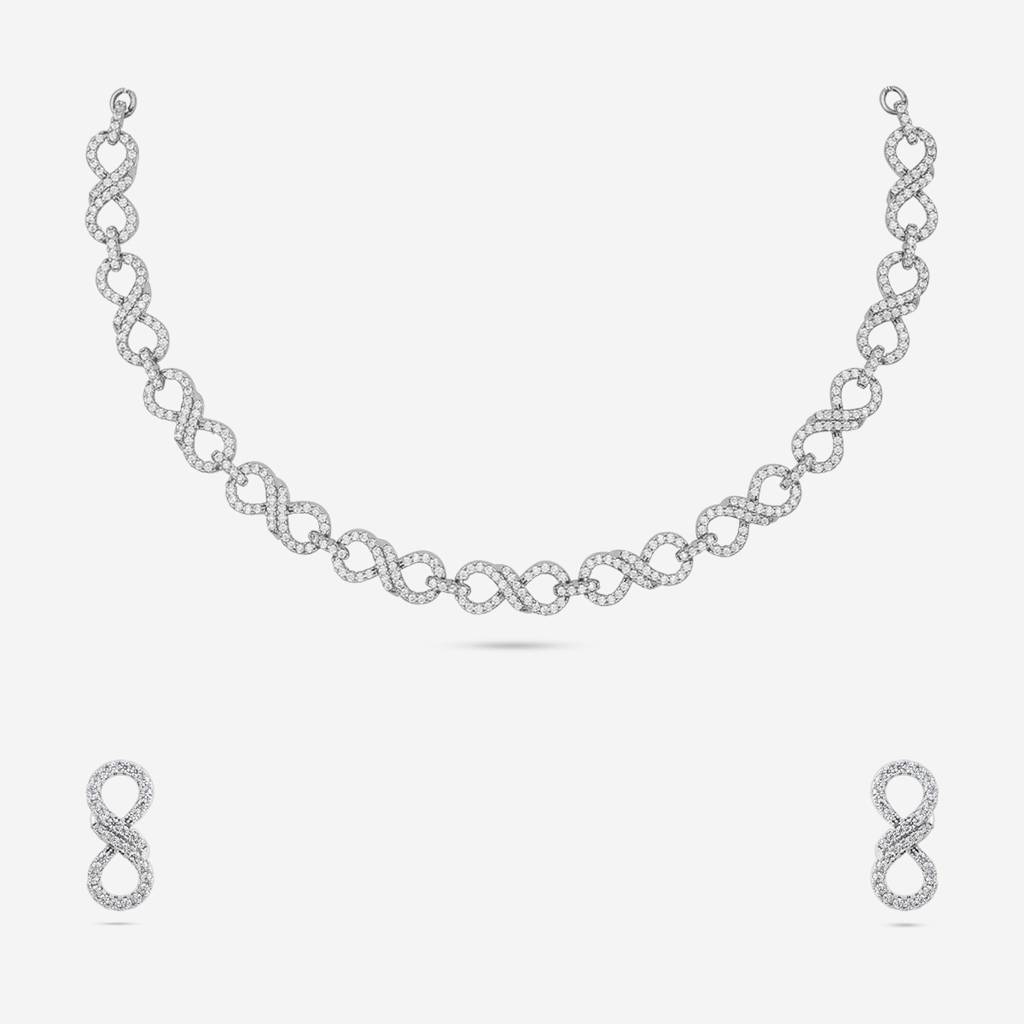 Party Zircon Necklace Set-185646 : 442790
