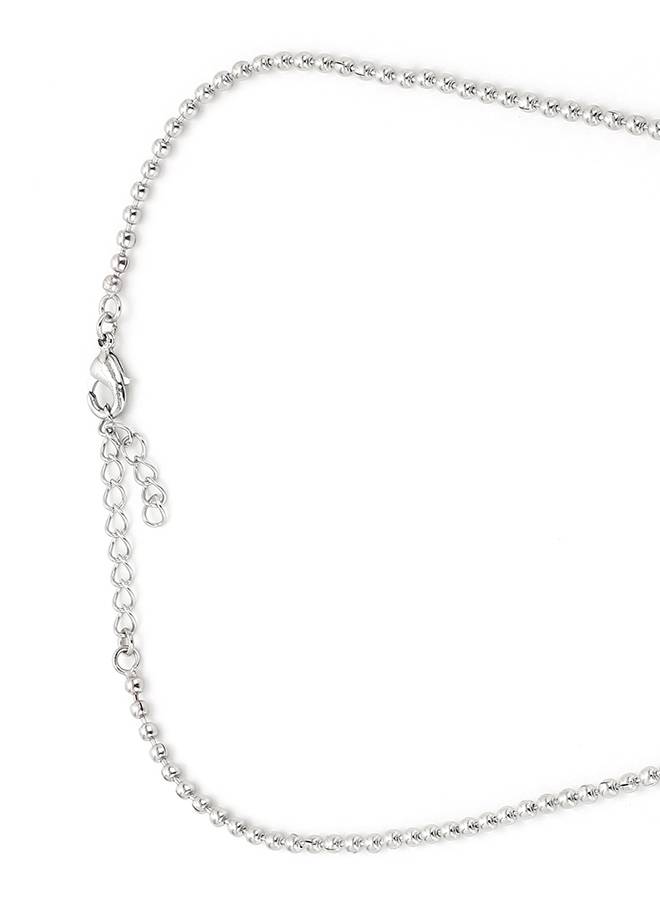 Voylla Silver Brass Necklace Sets : 8905124433937