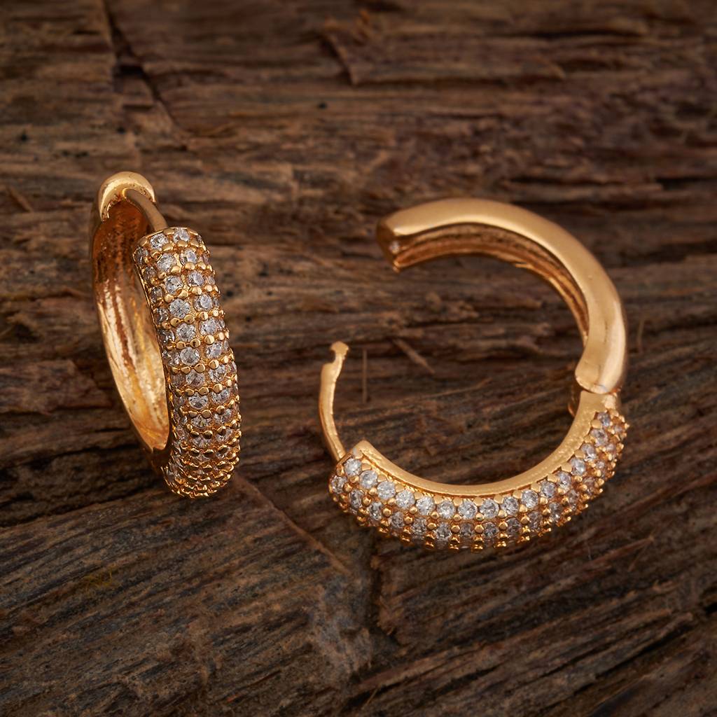 Kushal'S Fashion Jewellery Plated Party Trendy Zircon Hoops & Huggies-172479 : 412643