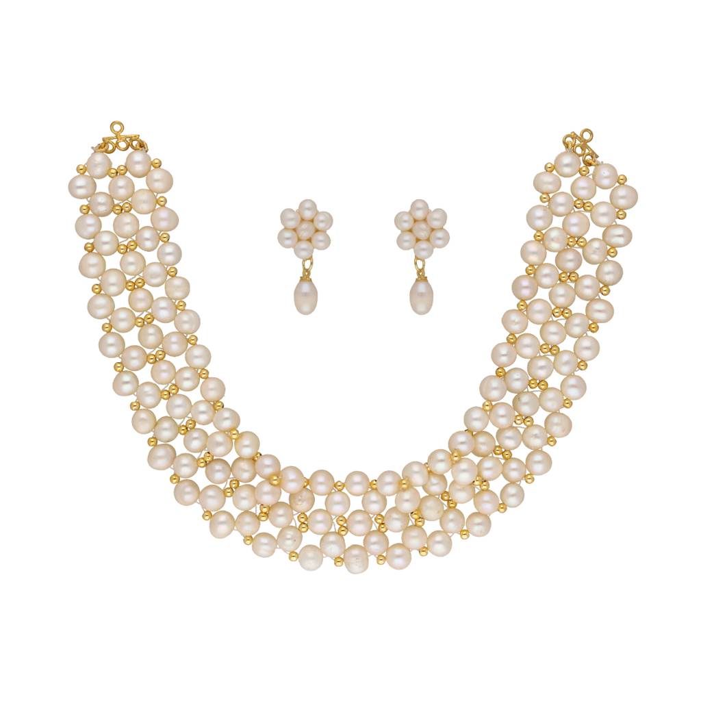 Abarna 1 Line Pearl Choker : JPSEP-22-79