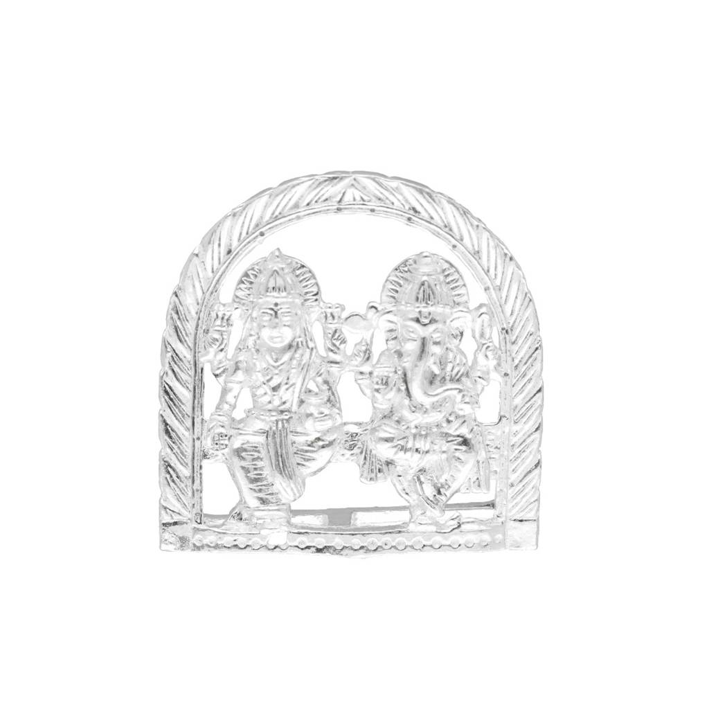 80% Purity-23 Grams Silver Lakshmi Ganesh Idol : JPAUG-25-106